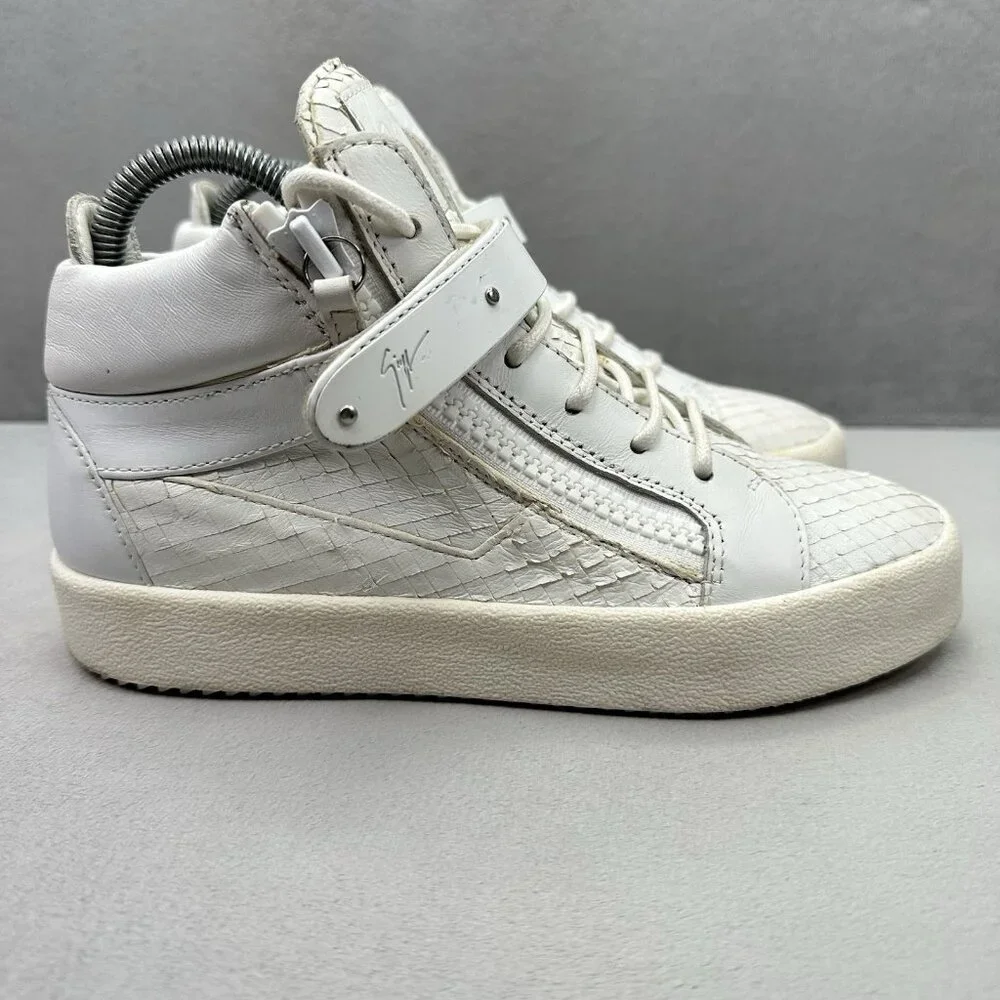 Giuseppe Zanotti May London Womens Size‎ 7.5 (EU 37) Shoes White Python Leather